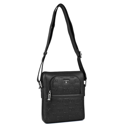 Monogram Wax Leather Men Sling - Black