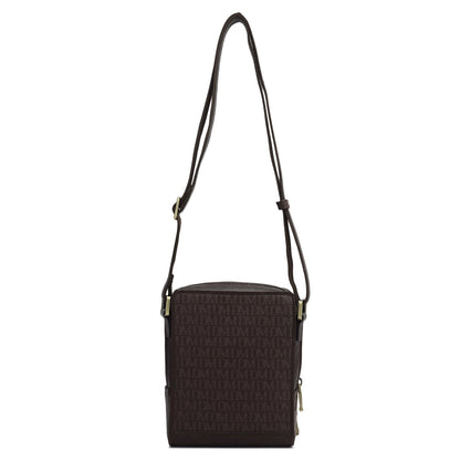 Monogram Franzy Leather Mens Sling - Chocolate