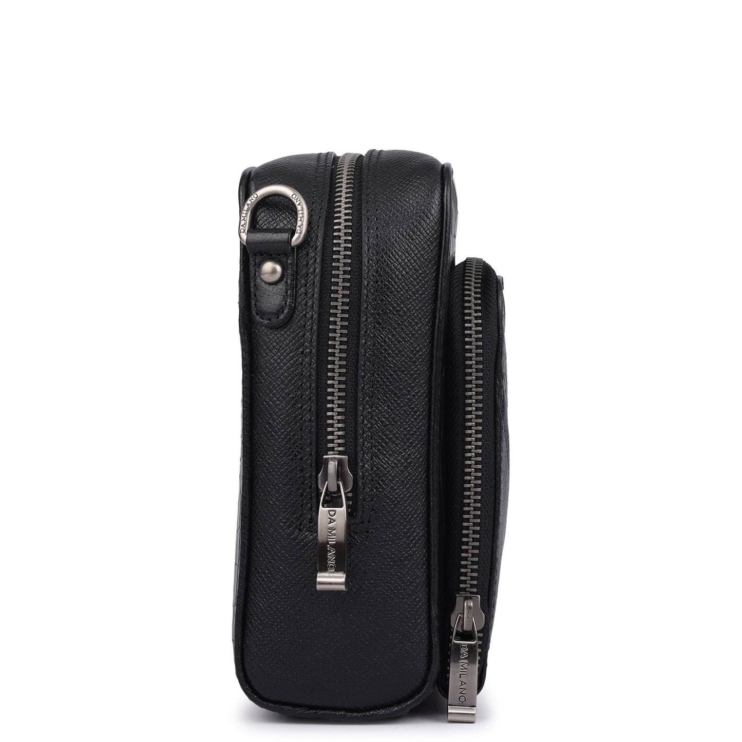 Croco Franzy Leather Men Sling - Black