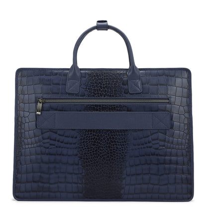 Croco Leather Laptop Sleeve - Stardust