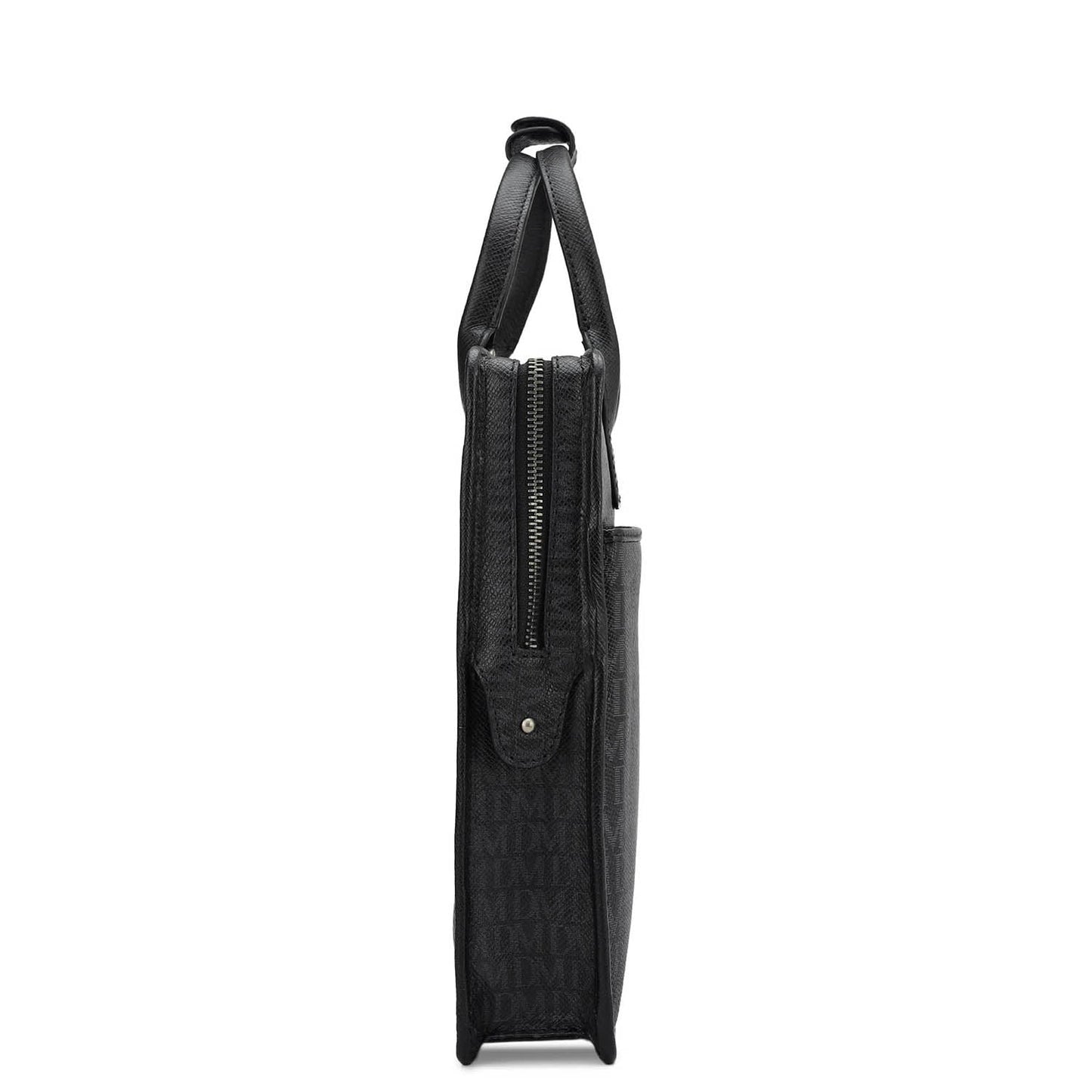 Monogram Leather Laptop Sleeve - Black