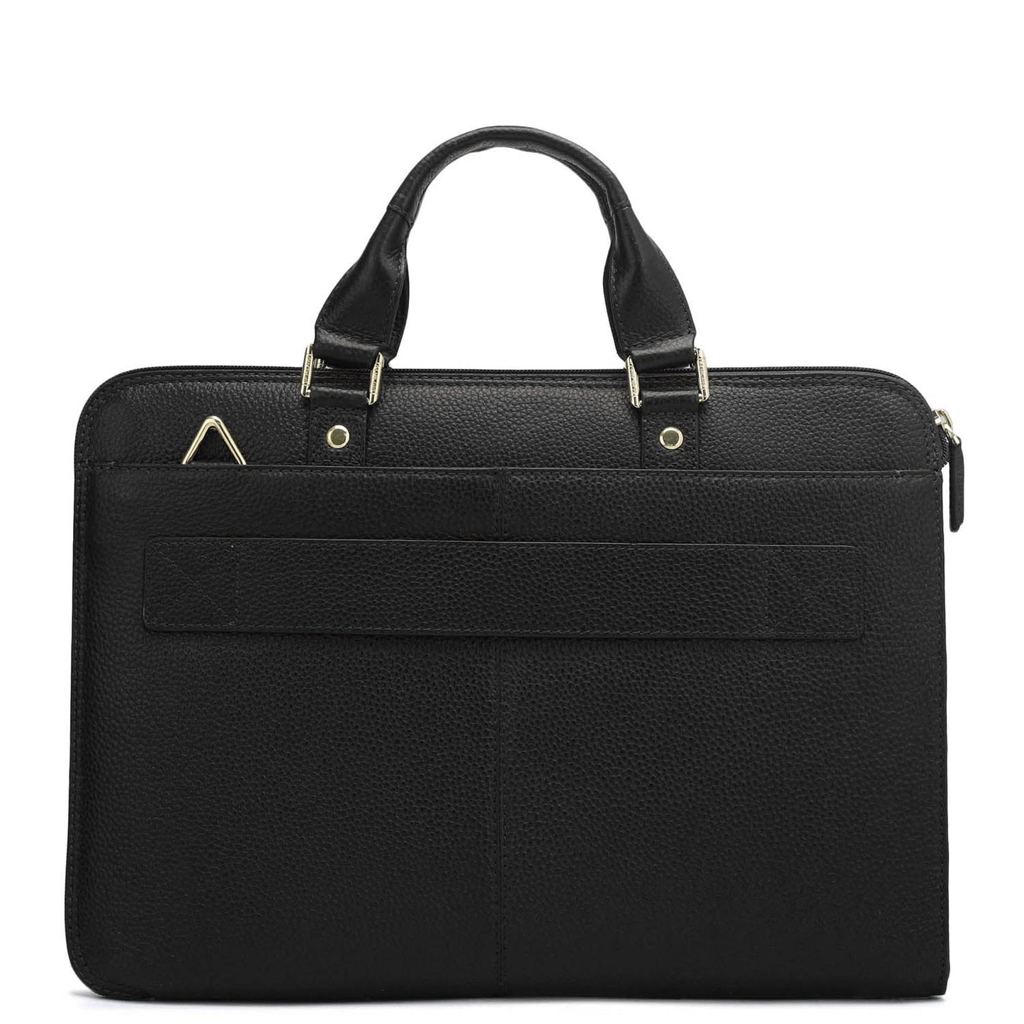 Wax Quilting Leather Laptop Sleeve - Black