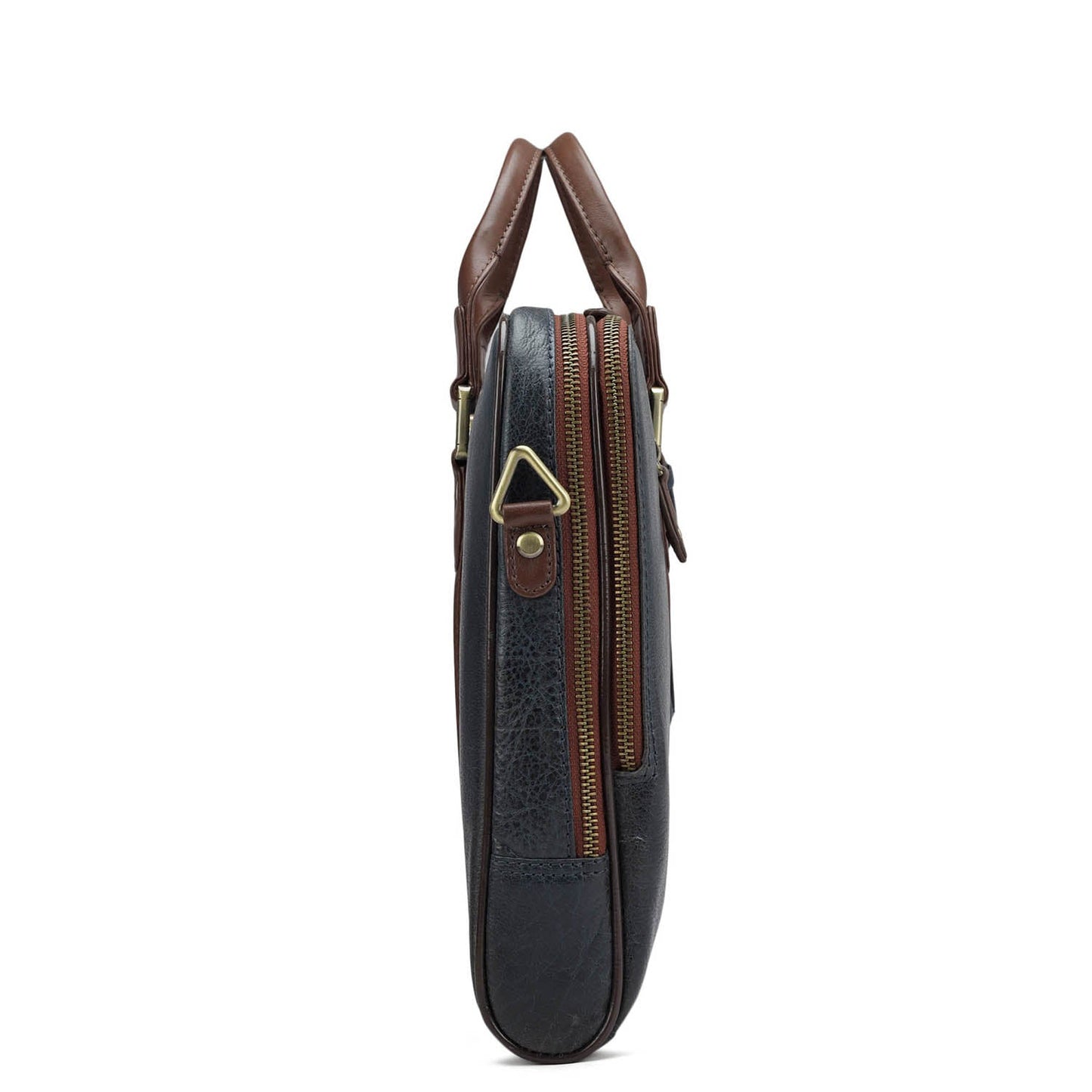 Elephant Pattern Leather Laptop Sleeve - Navy