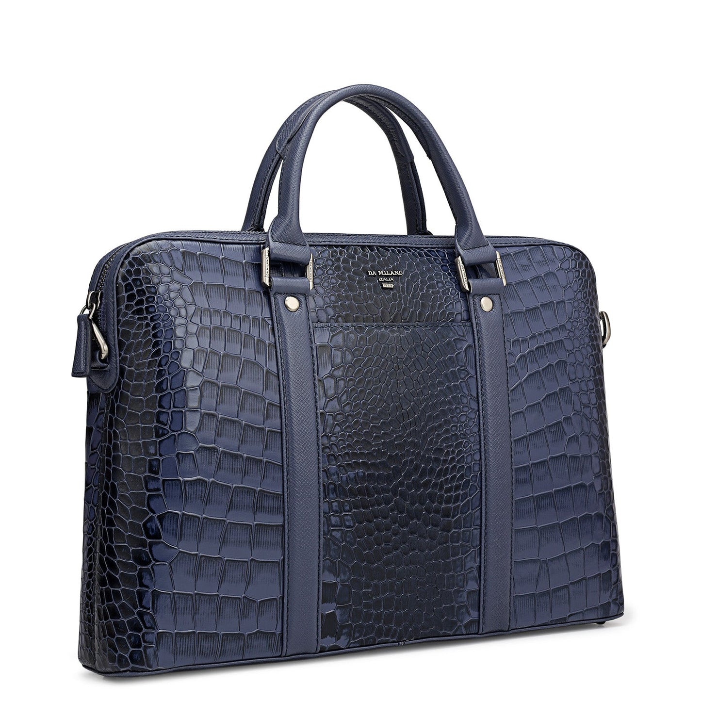 Croco Leather Laptop Sleeve - Stardust