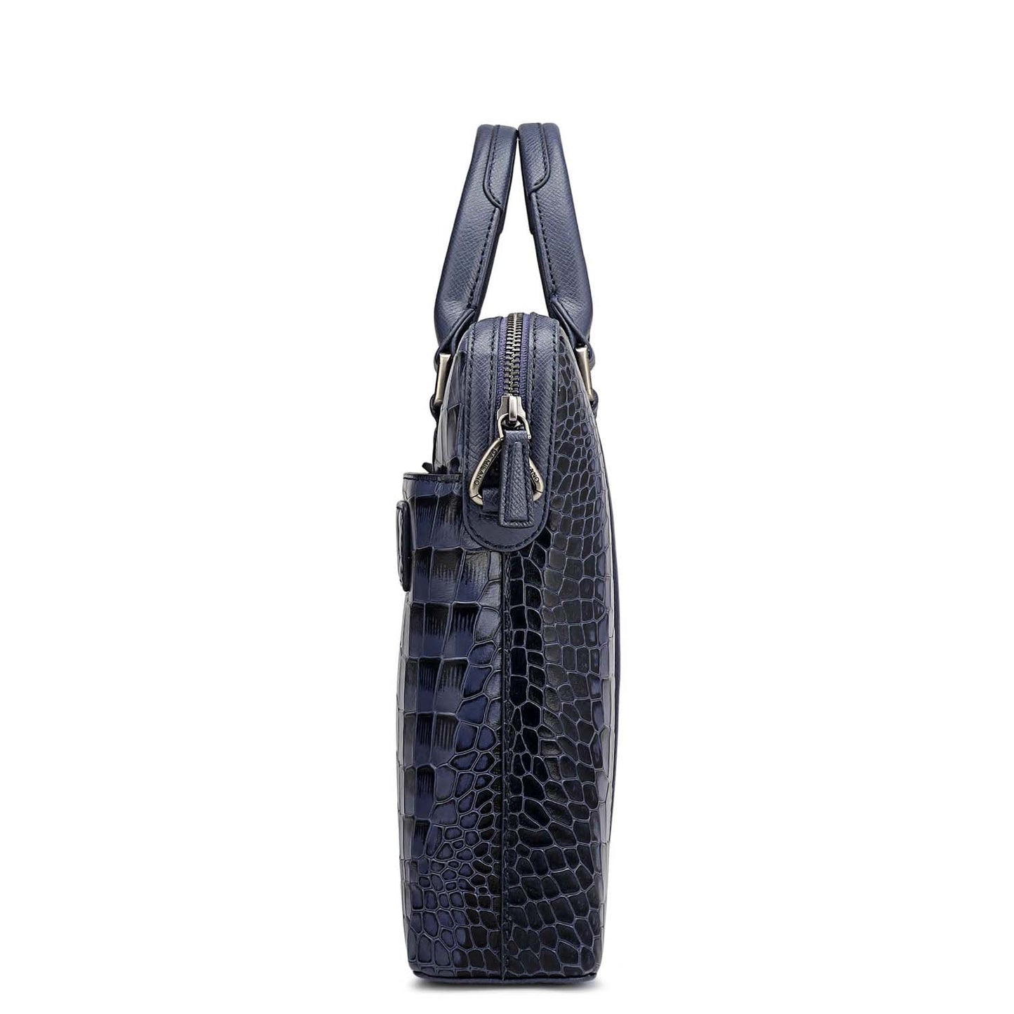 Croco Leather Laptop Sleeve - Stardust