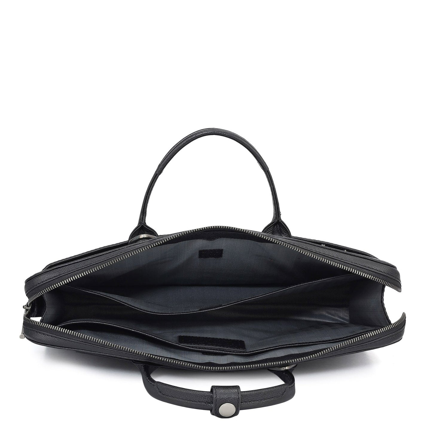 Croco Leather Laptop Sleeve - Black