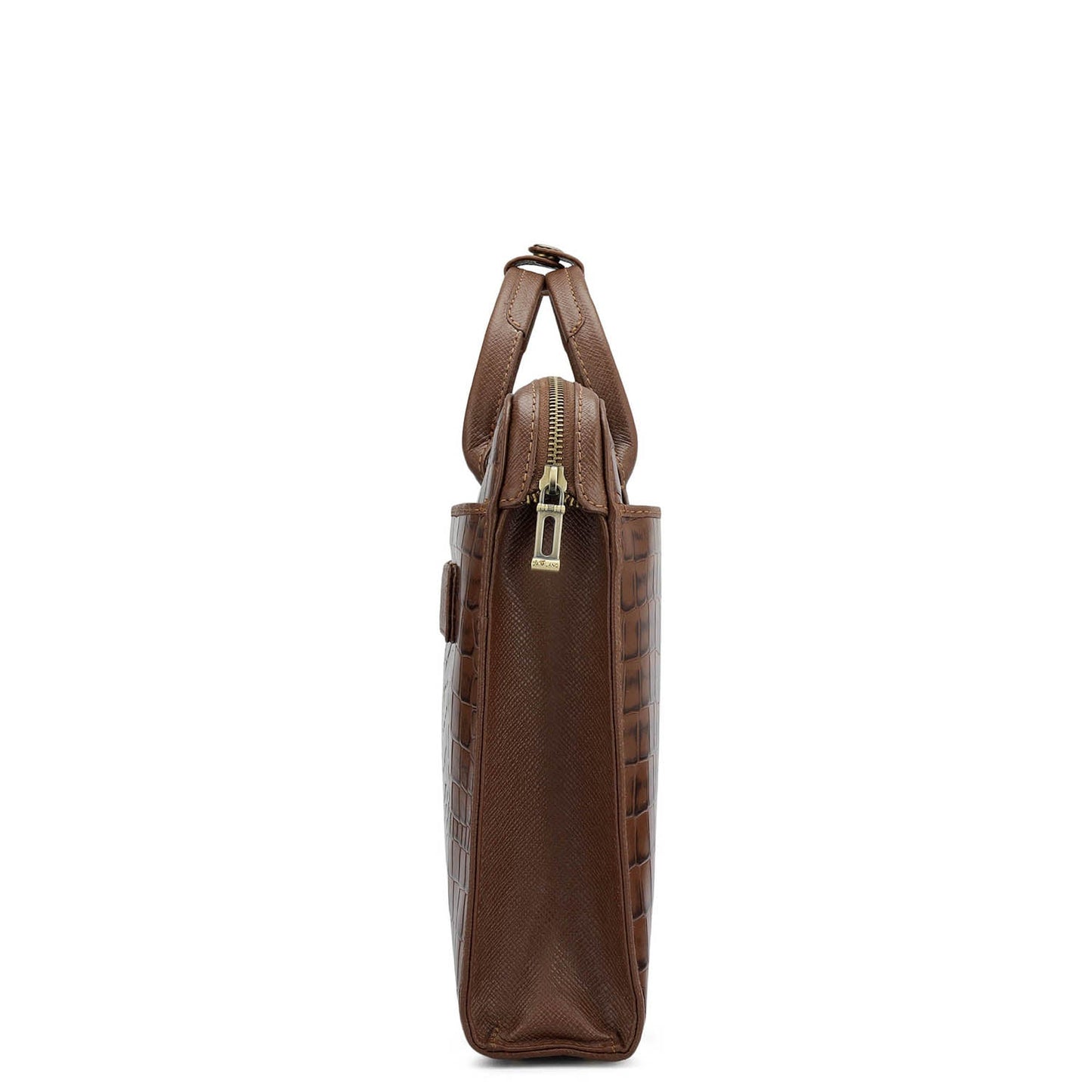 Croco Leather Laptop Sleeve - Date