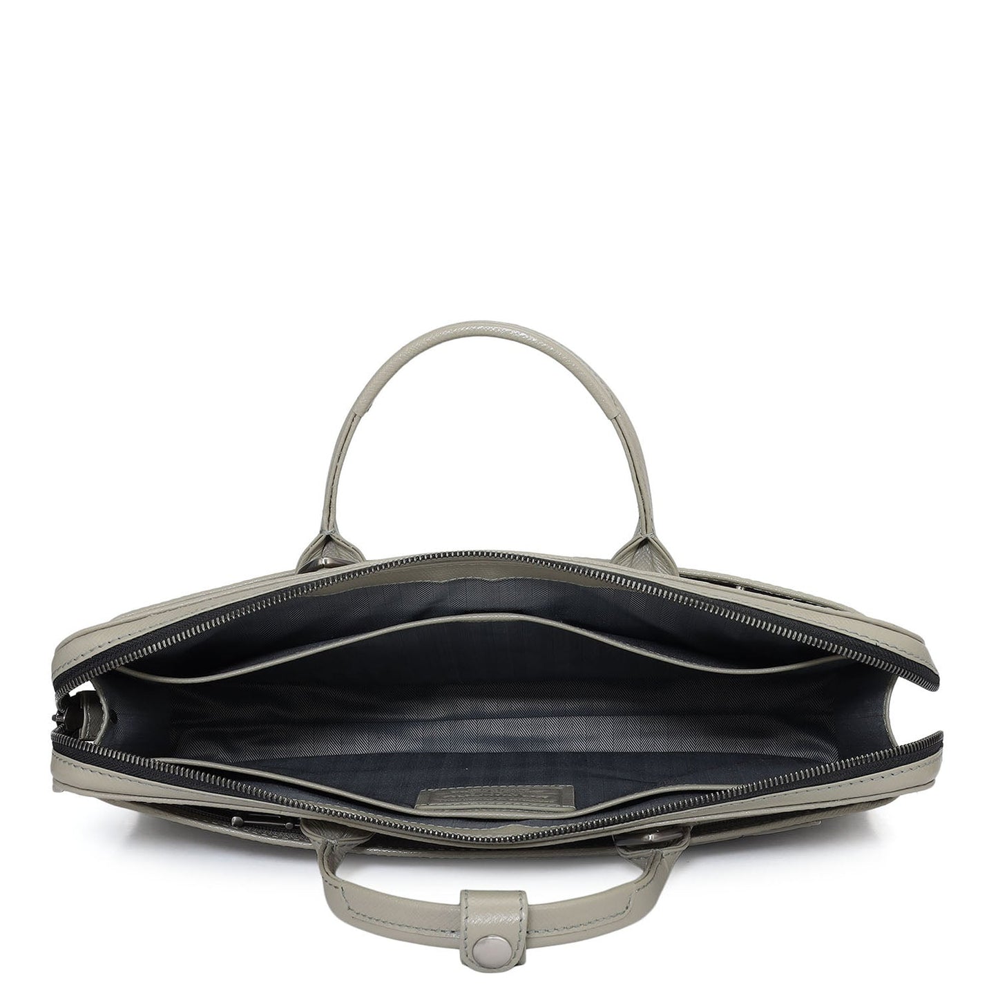 Croco Leather Laptop Sleeve - Stone Grey