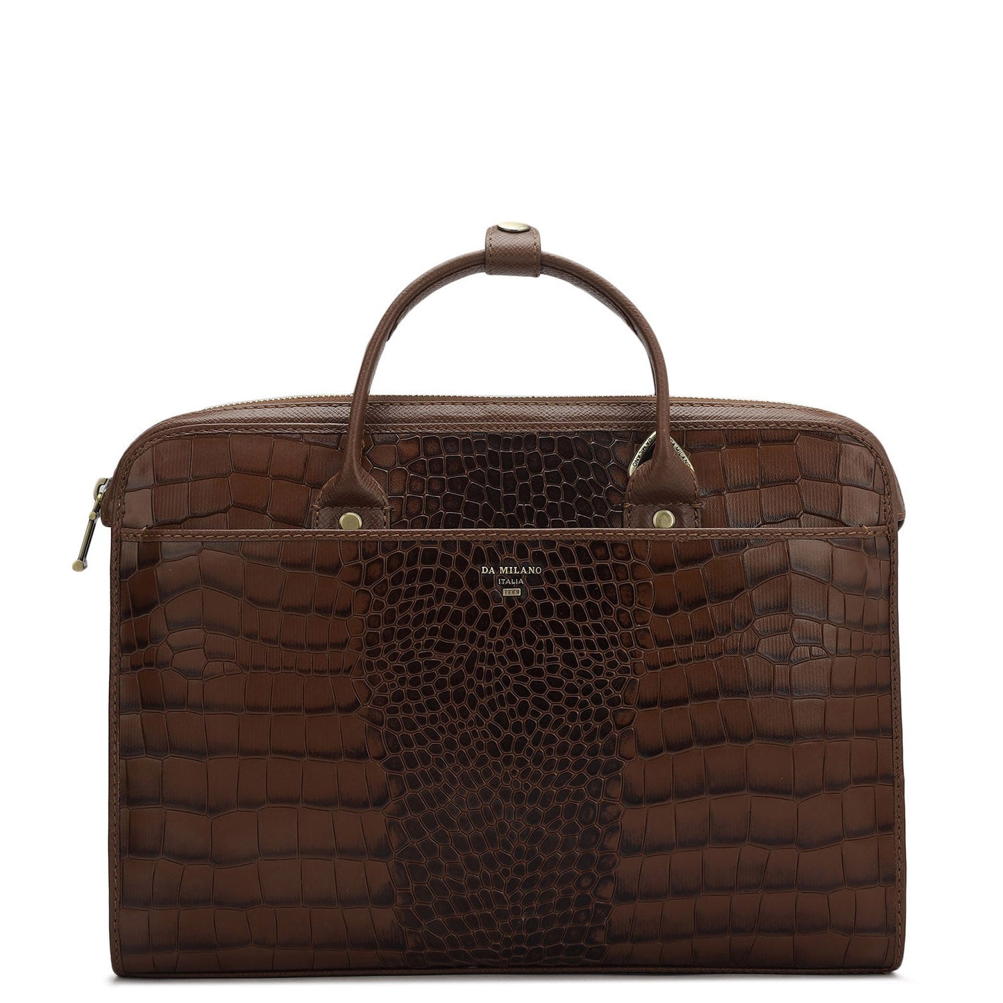 Croco Leather Laptop Sleeve - Date