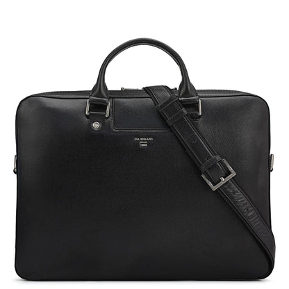 Franzy Leather Laptop Sleeve - Black