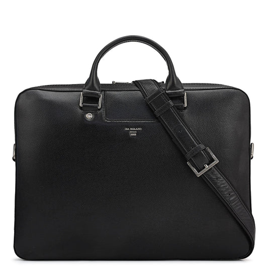 Franzy Leather Laptop Sleeve - Black