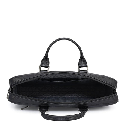 Franzy Leather Laptop Sleeve - Black