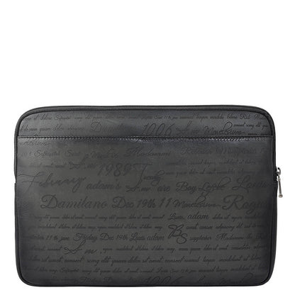 Signato Leather Laptop Sleeve - Grey