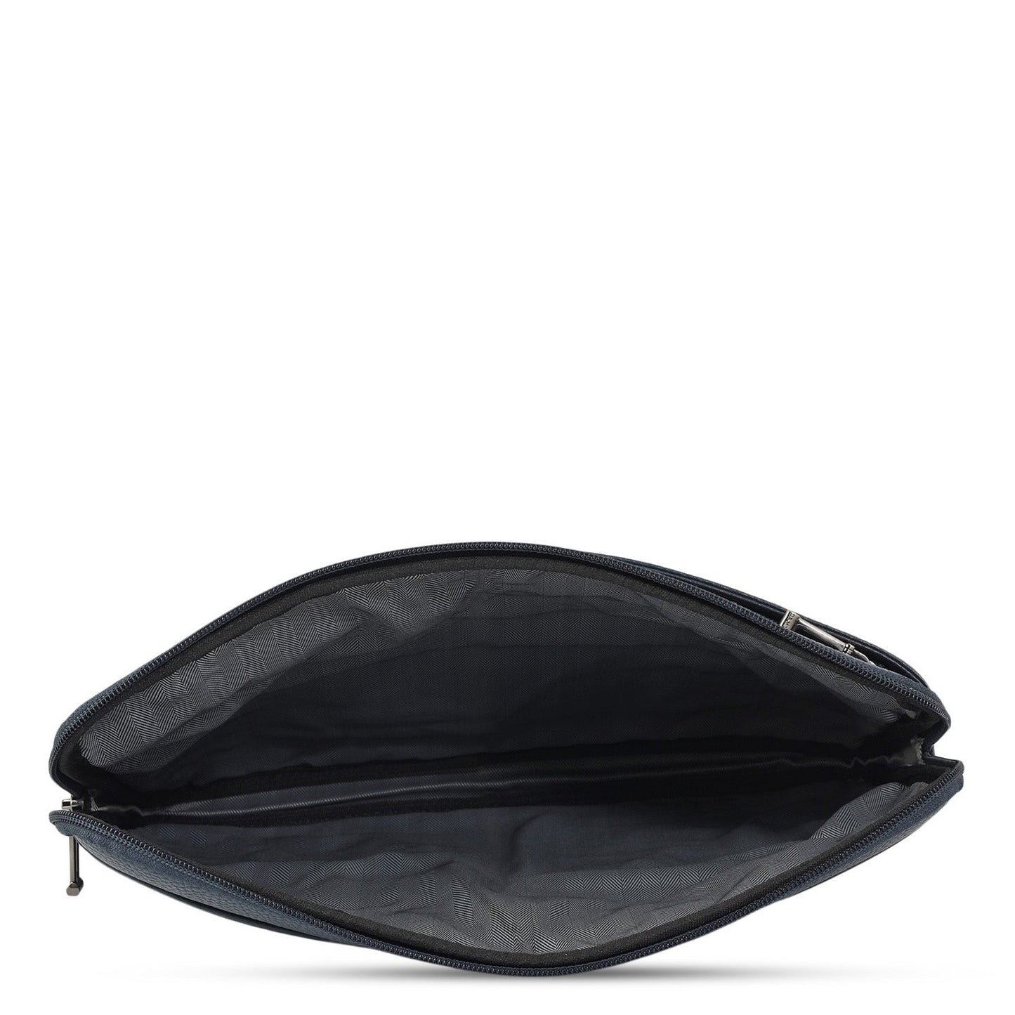 Wax Leather Laptop Sleeve - Navy