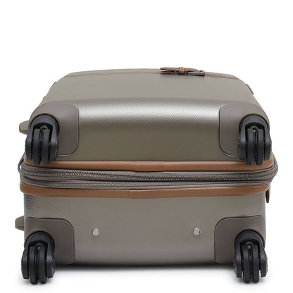 PC Elephant Leather Cabin Trolley - Champange & Cognac