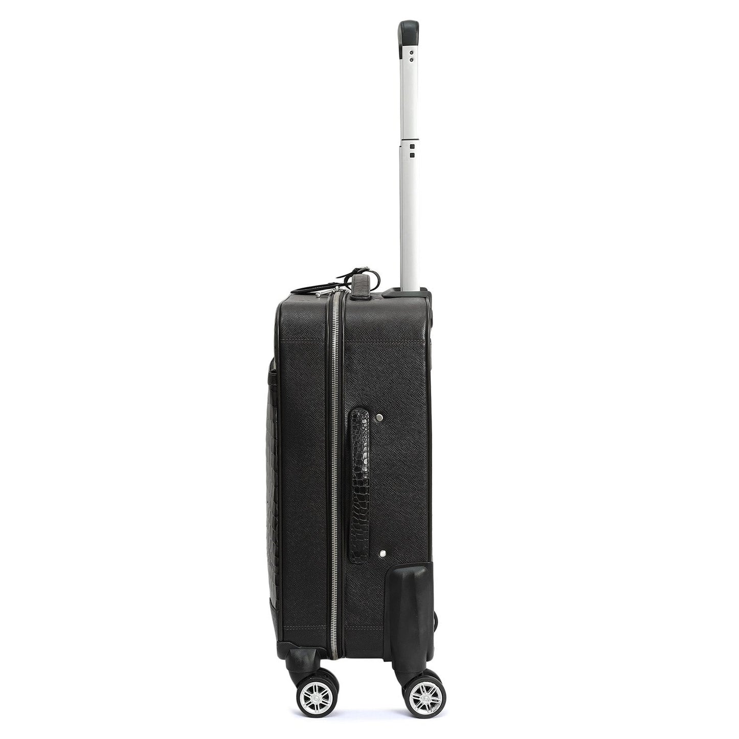 Croco Franzy Leather Trolley - Black