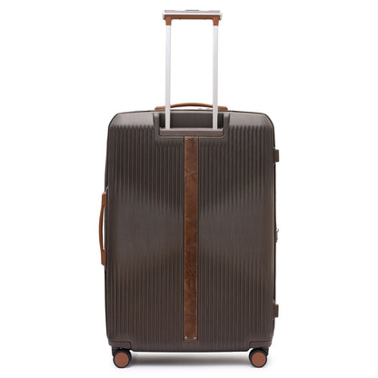 PC Elephant Leather Check-in Large Trolley - Bronze & Cognac