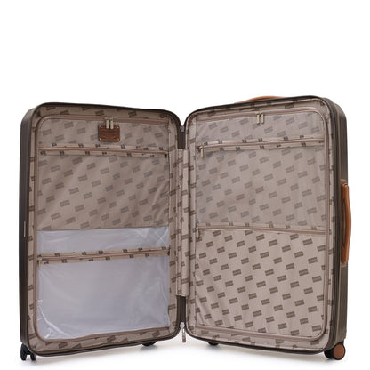 PC Elephant Leather Check-in Large Trolley - Bronze & Cognac