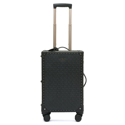 Monogram Franzy Leather Trunk Trolley  - Black