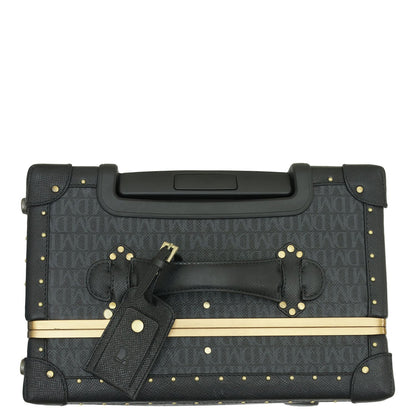 Monogram Franzy Leather Trunk Trolley  - Black