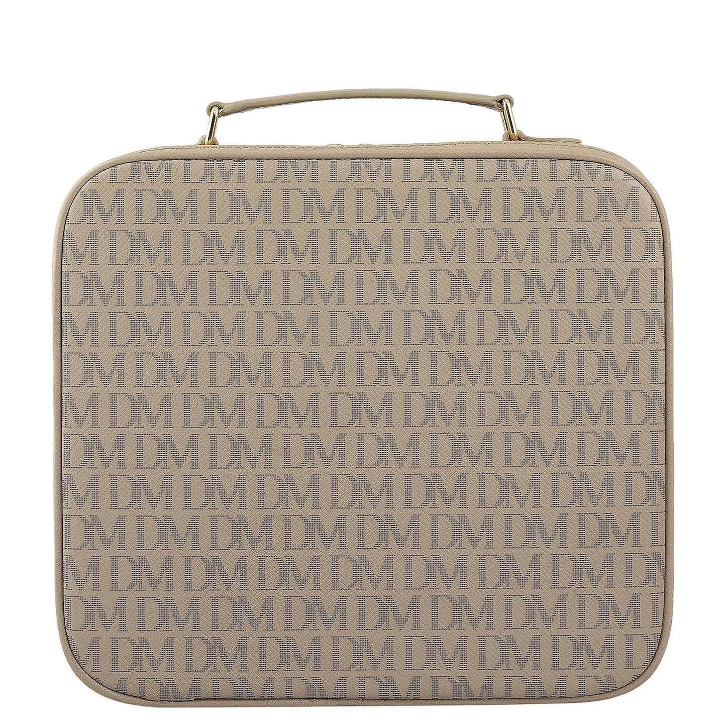 Monogram Leather Vanity Pouch - Chalk