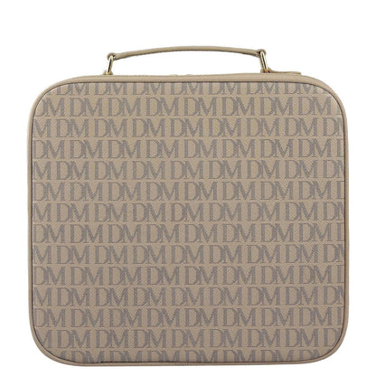 Monogram Leather Vanity Pouch - Chalk