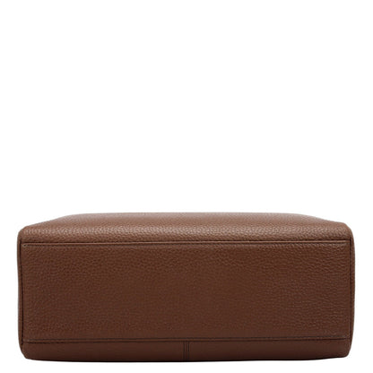 Wax Leather Vanity Pouch - Espresso