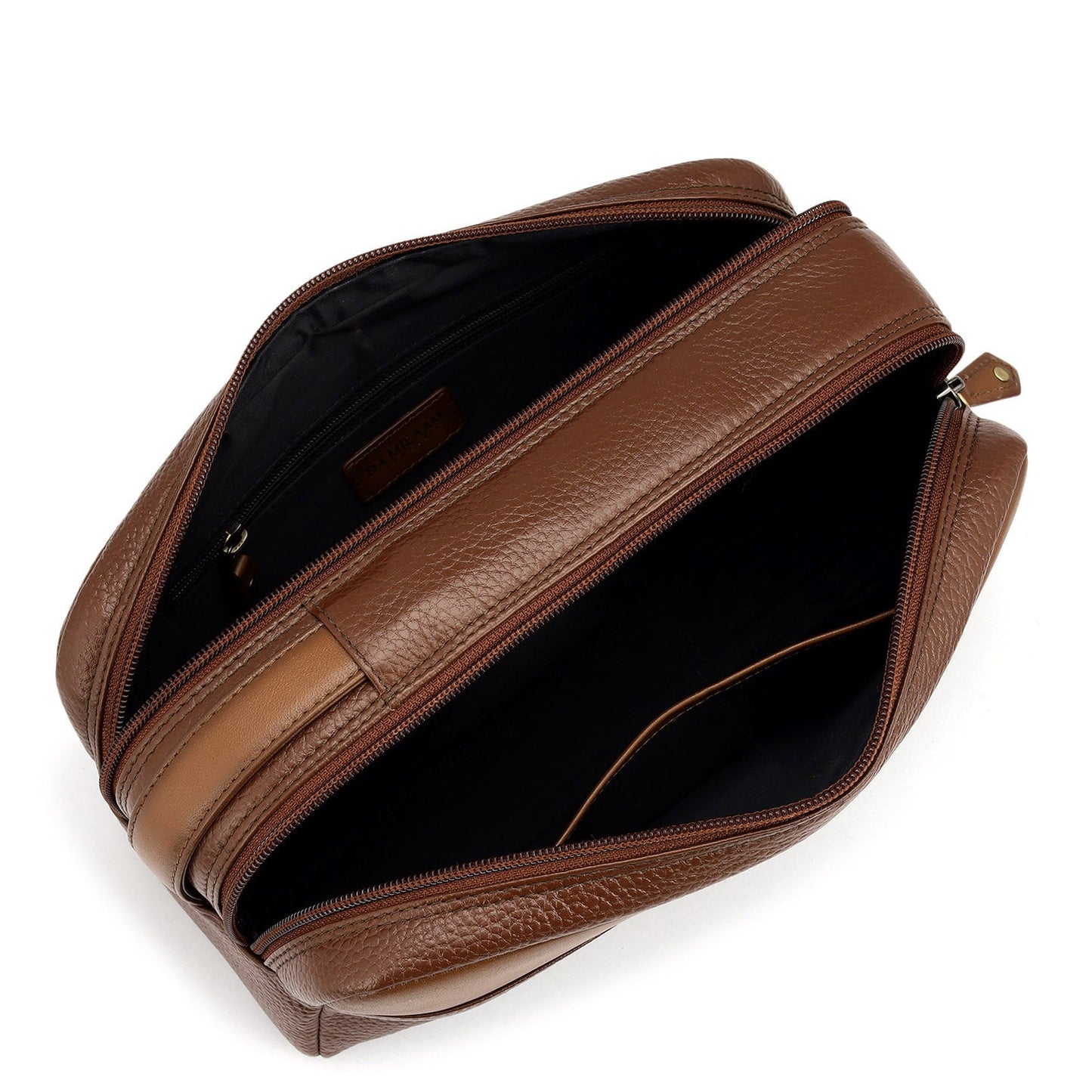 Wax Leather Vanity Pouch - Espresso