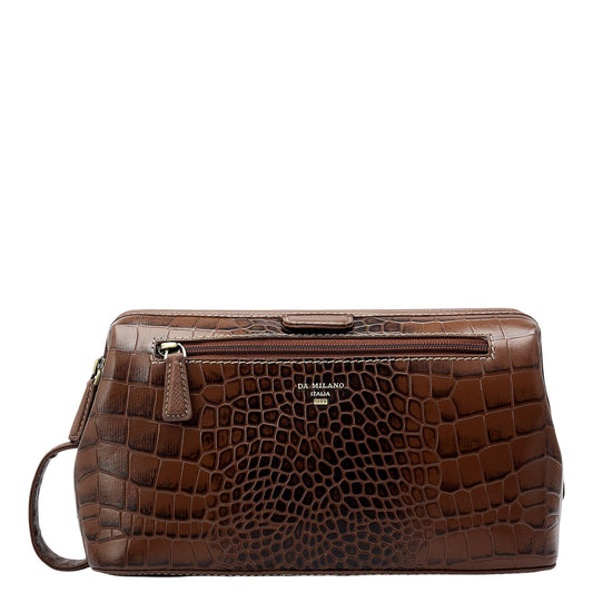 Croco Leather Vanity Case - Date